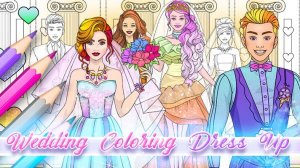 Wedding Coloring Dress Up Game Online